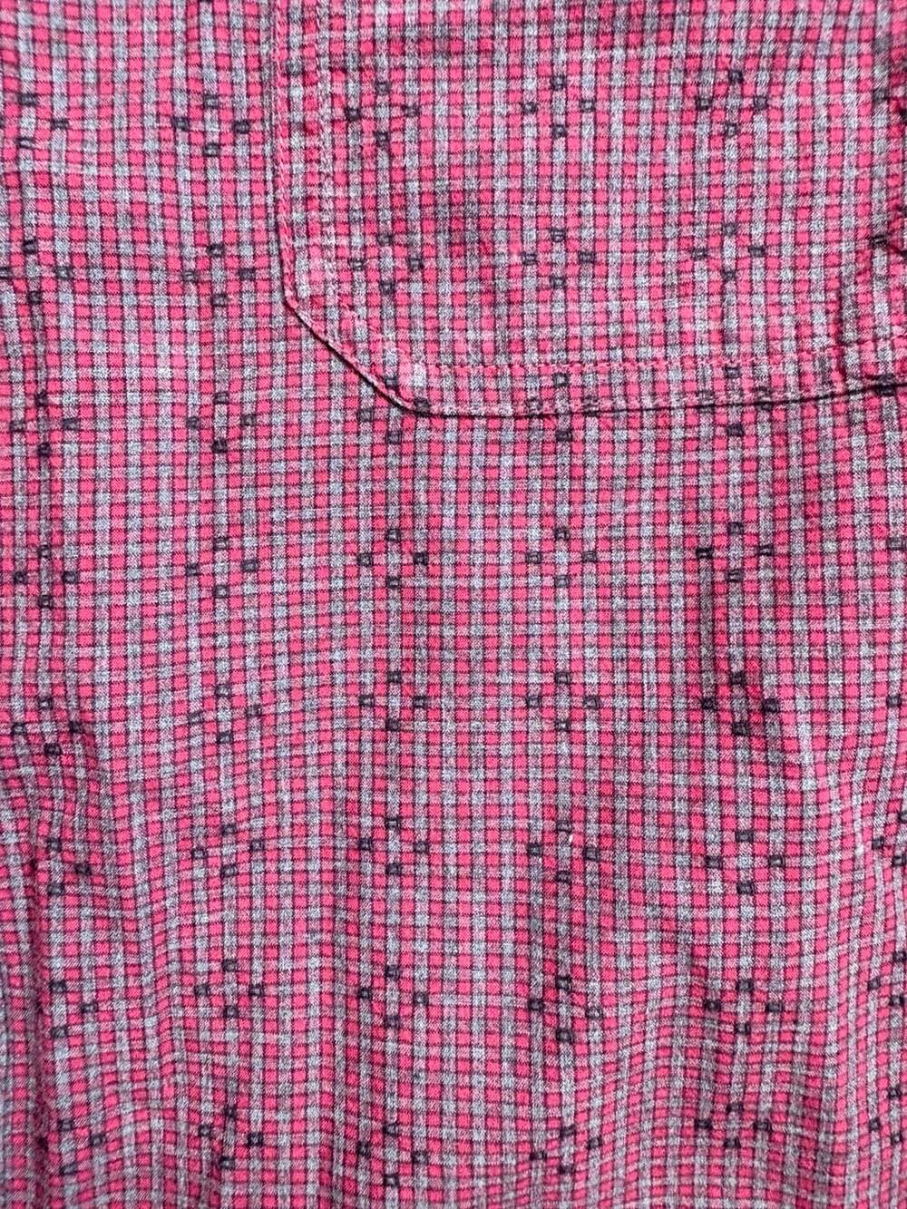 Carbon 2 Cobalt Men's XL maroon Black gray Geometric Textured  Button Up Shirt - Picture 9 of 9